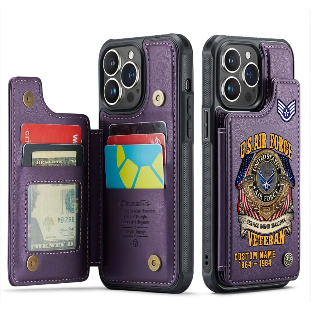 US Air Force , Always Remember, Never Forget - Leather Flip Phone Case - Image 6