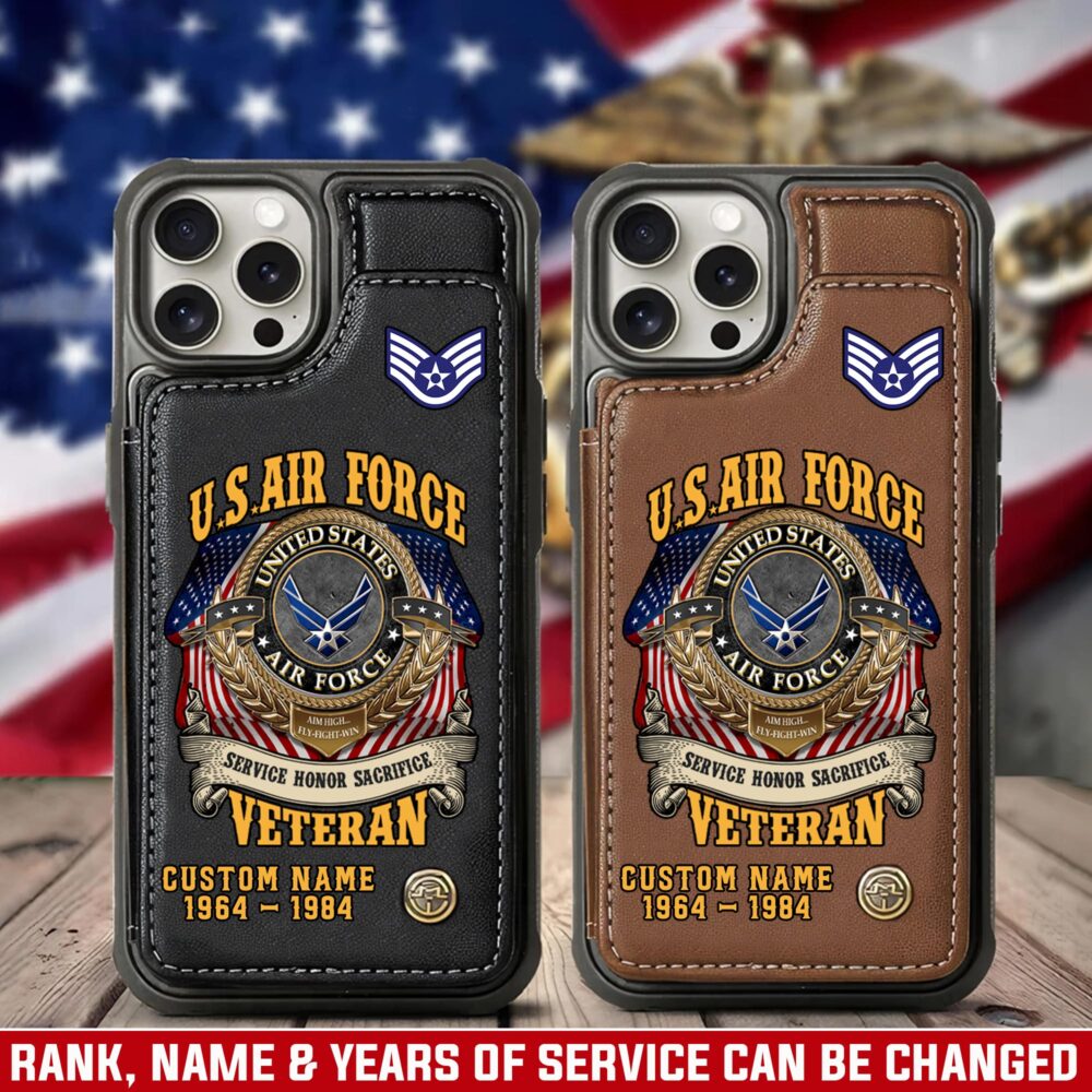 US Air Force , Always Remember, Never Forget - Leather Flip Phone Case