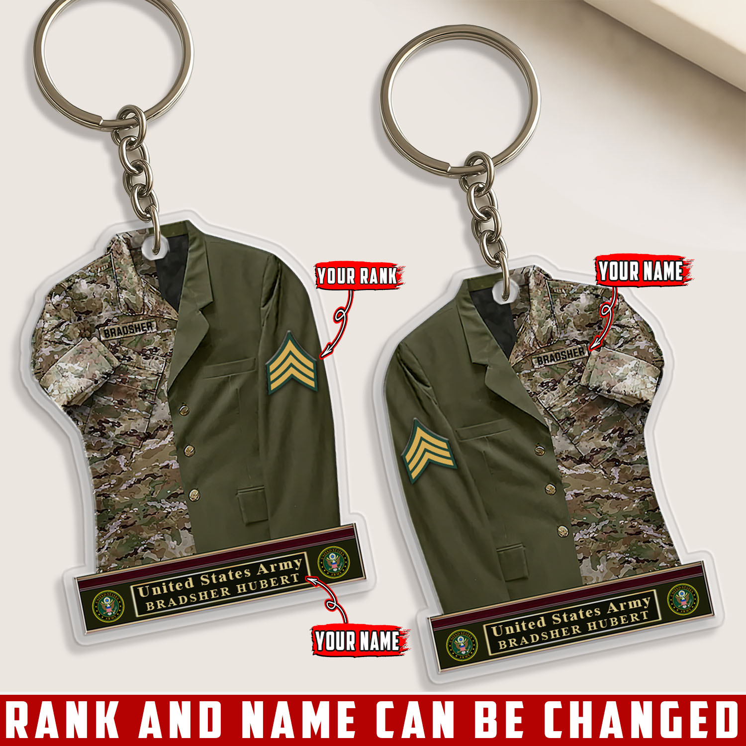 US Army - Acrylic Keychain