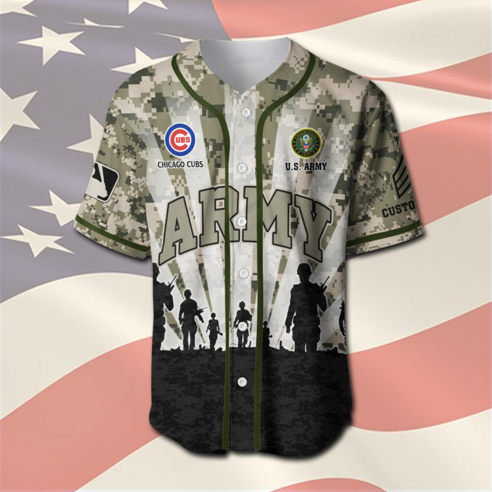 US Army, Honor, Duty, Service - Baseball Jersey - Image 2