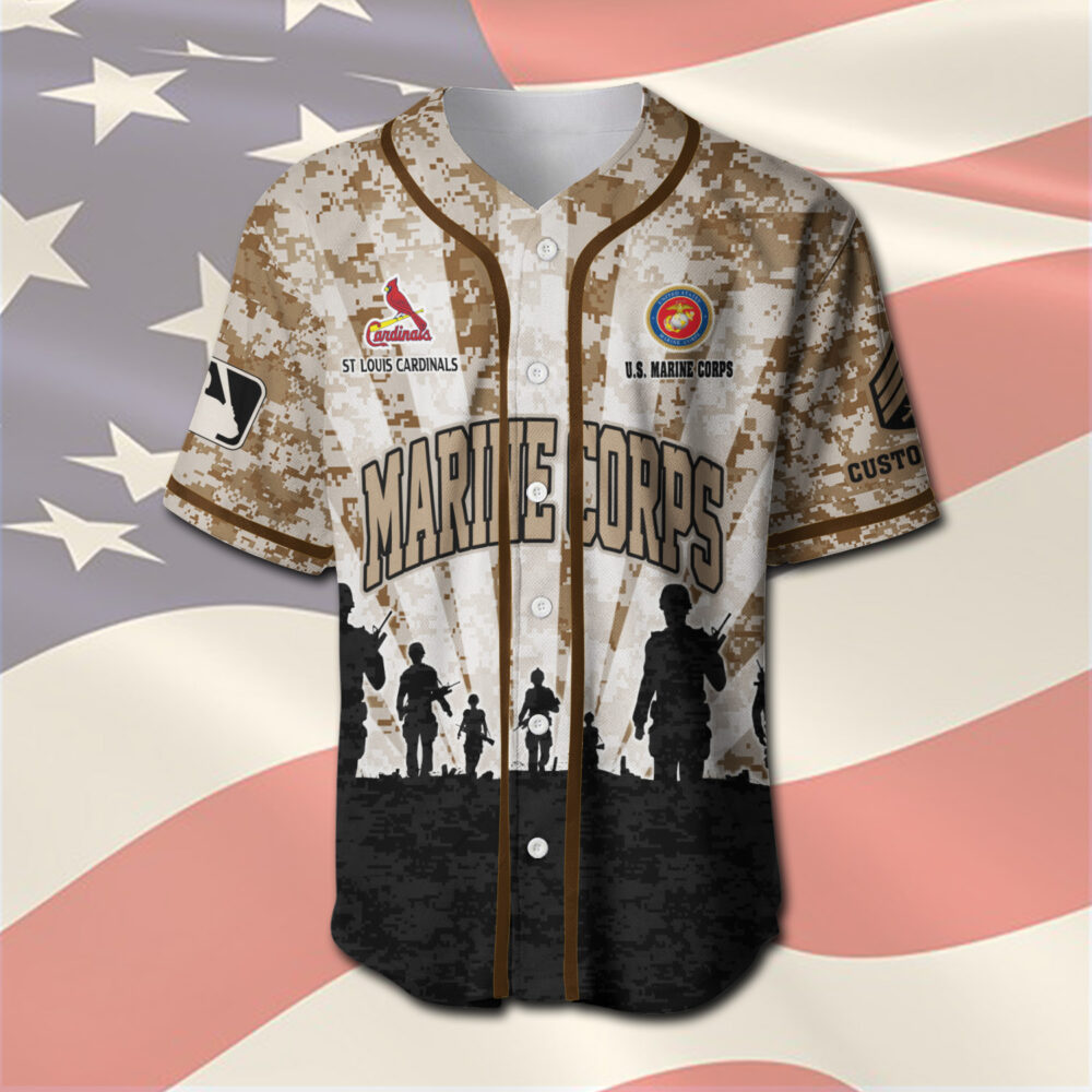 US Marine Corps, Always Remember, Never Forget - Baseball Jersey - Image 2