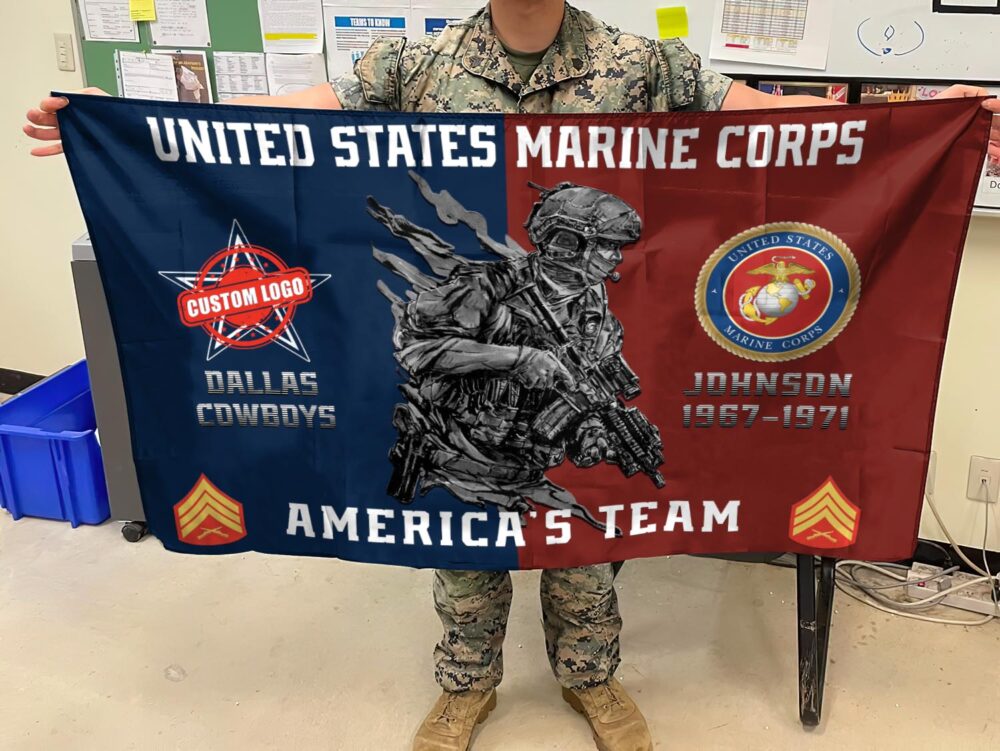 US Marine Corps, I Walked The Walk - Flying Flag 3×5 Feet(90×150 Cm) - Image 3