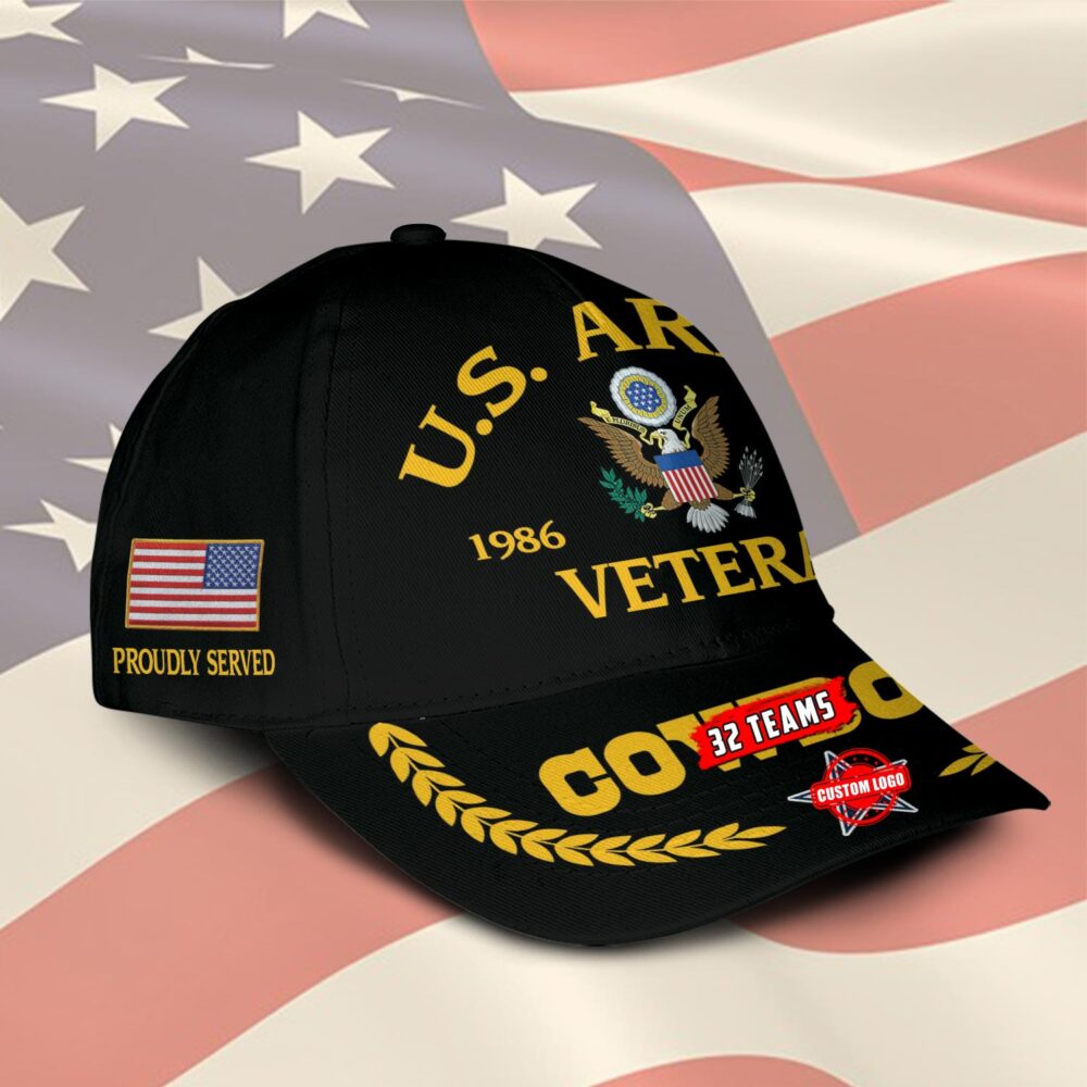 US Army, Proud Veteran - Classic Cap - Image 2