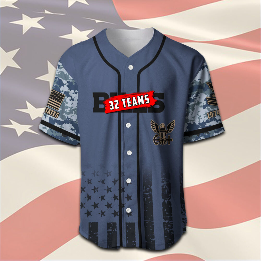 US Navy, Duty, Honor, Country - Baseball Jersey - Image 2
