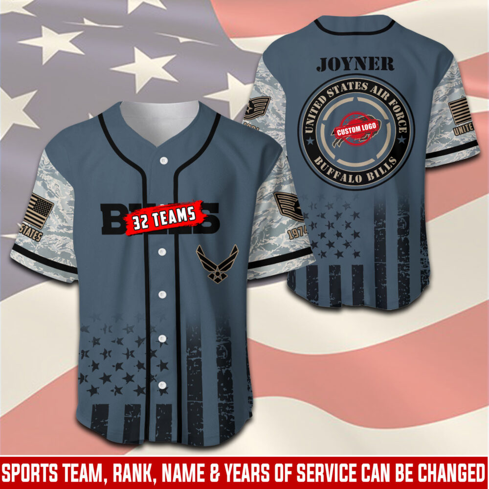US Air Force , E 5 Air Force Staff Sergeant - Baseball Jersey