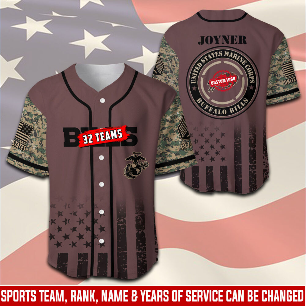 US Marine Corps, Never Retreat, Never Surrender - Baseball Jersey