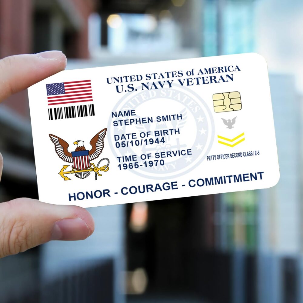 US Navy, E 3 Red - Printed Metal Card - Image 2