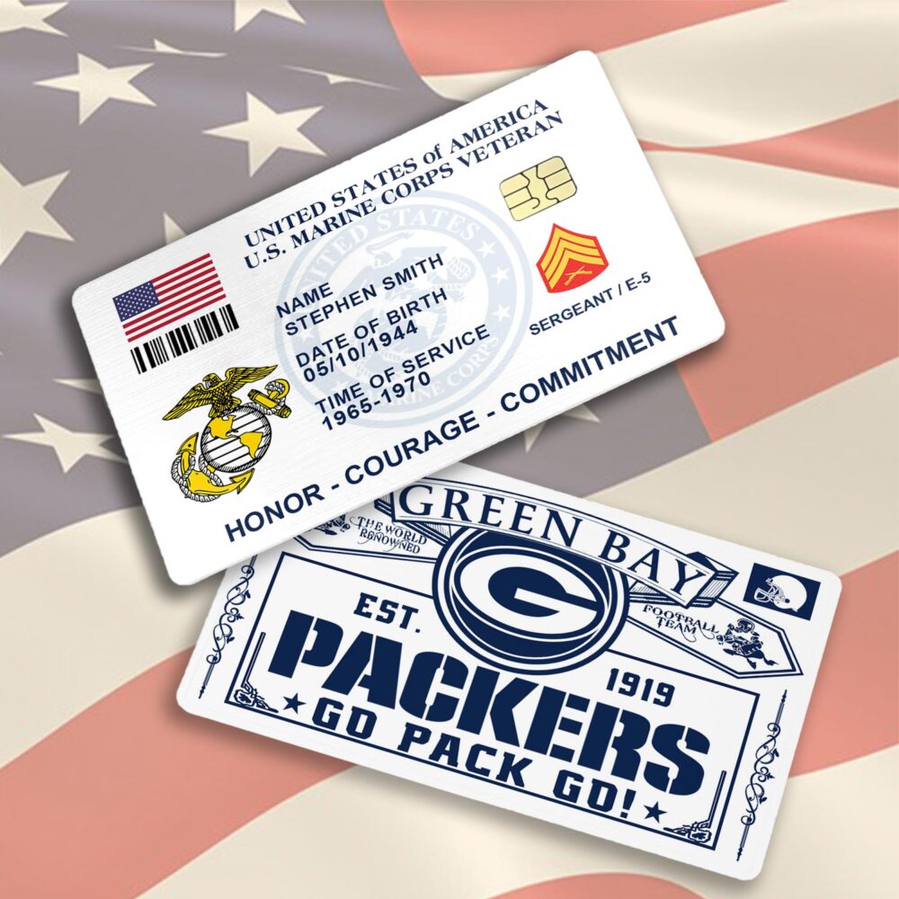 US Marine Corps, Always Remember, Never Forget - Printed Metal Card - Image 3