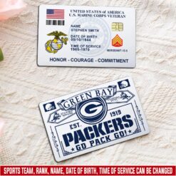 US Marine Corps, Always Remember, Never Forget - Printed Metal Card