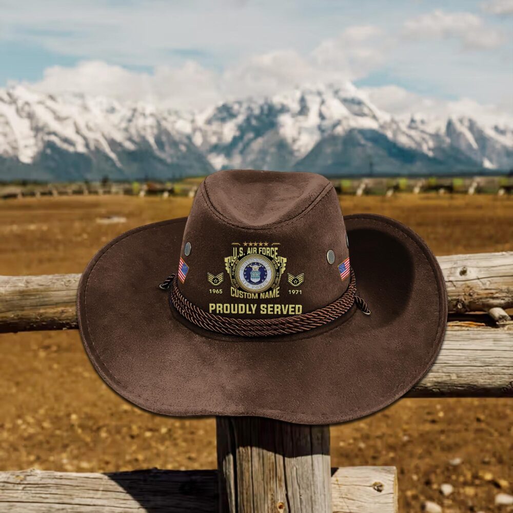 US Air Force , Land Of The Free, Because Of The Brave - Cowboy Hat - Image 4