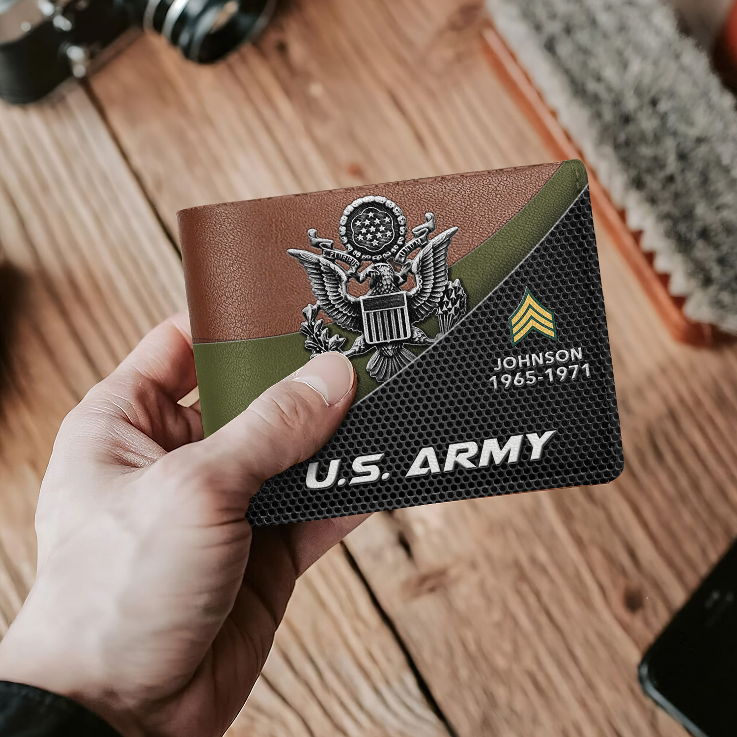 US Army, Duty, Honor, Country - Man Wallet - Image 2