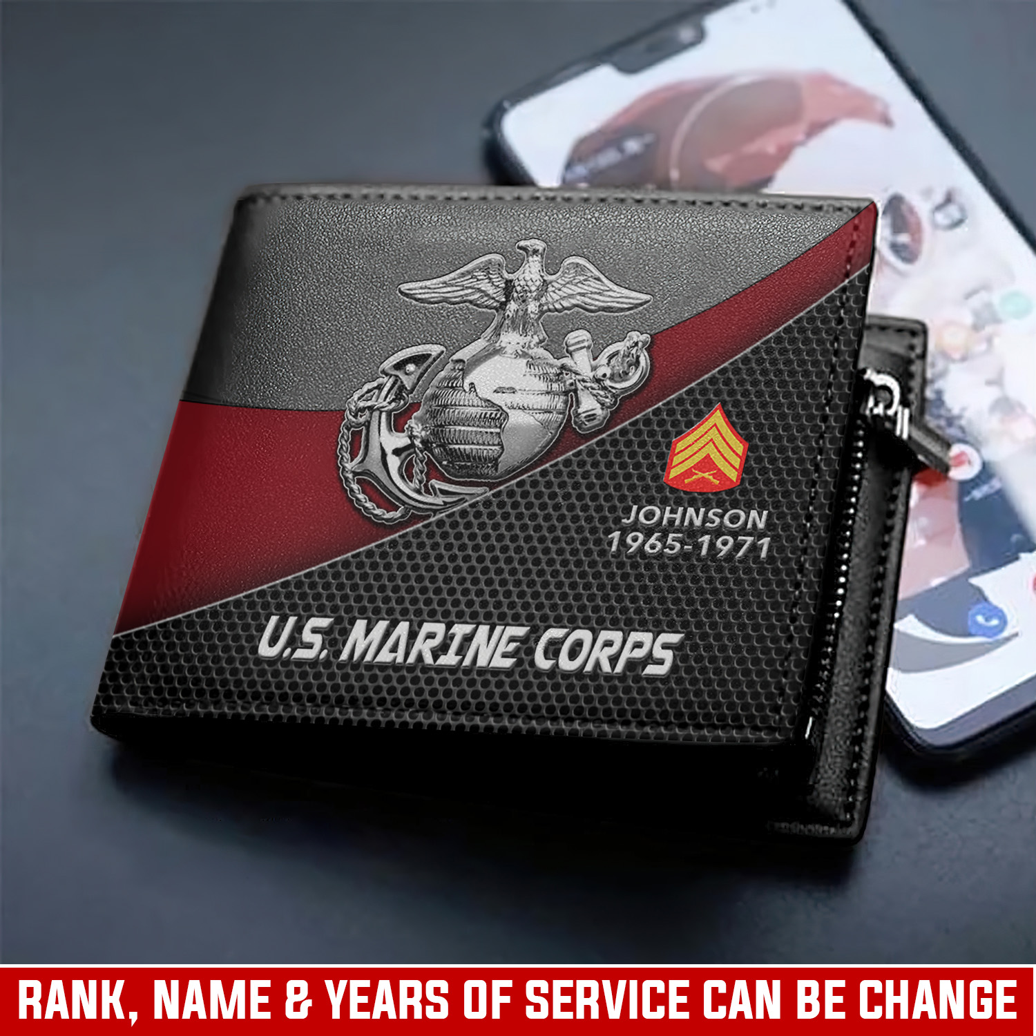 US Marine Corps, O 2 Marines First Lieutenant - Man Wallet