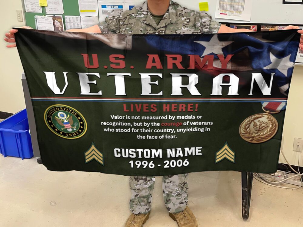 US Army, Thank a Veteran - Flying Flag 2×3 Feet(60×90 Cm) - Image 2