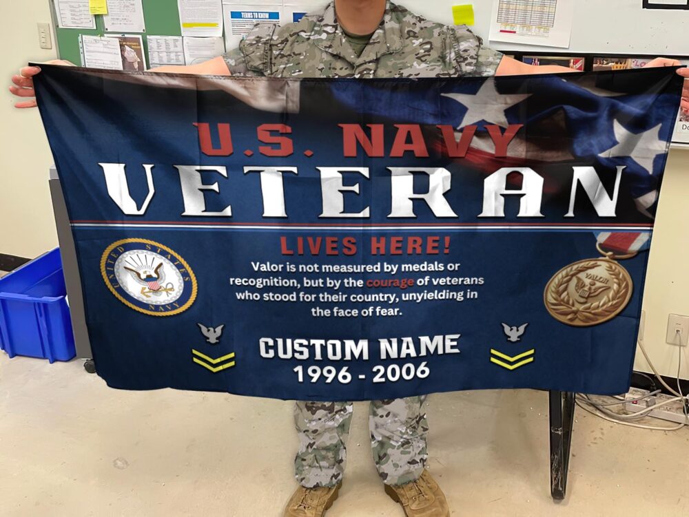 US Navy, Duty, Honor, Country - Flying Flag 2×3 Feet(60×90 Cm) - Image 2