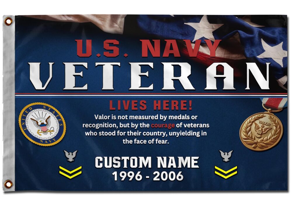US Navy, Duty, Honor, Country - Flying Flag 2×3 Feet(60×90 Cm) - Image 3