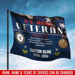 US Navy, E 8 Gold - Flying Flag 3×5 Feet(90×150 Cm)