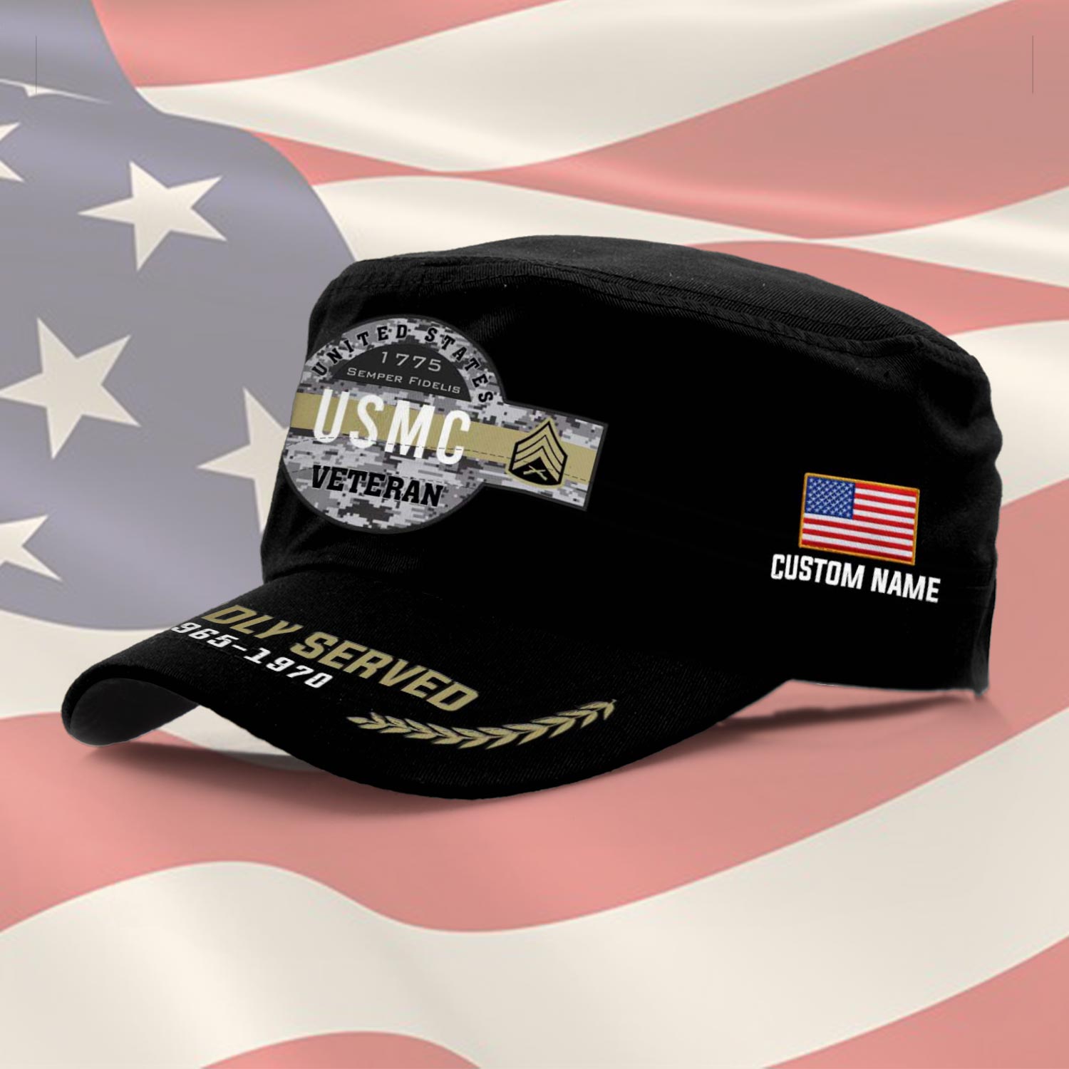 US Marine Corps, E 8 Marines First Sergeant - Military Cap - Image 2