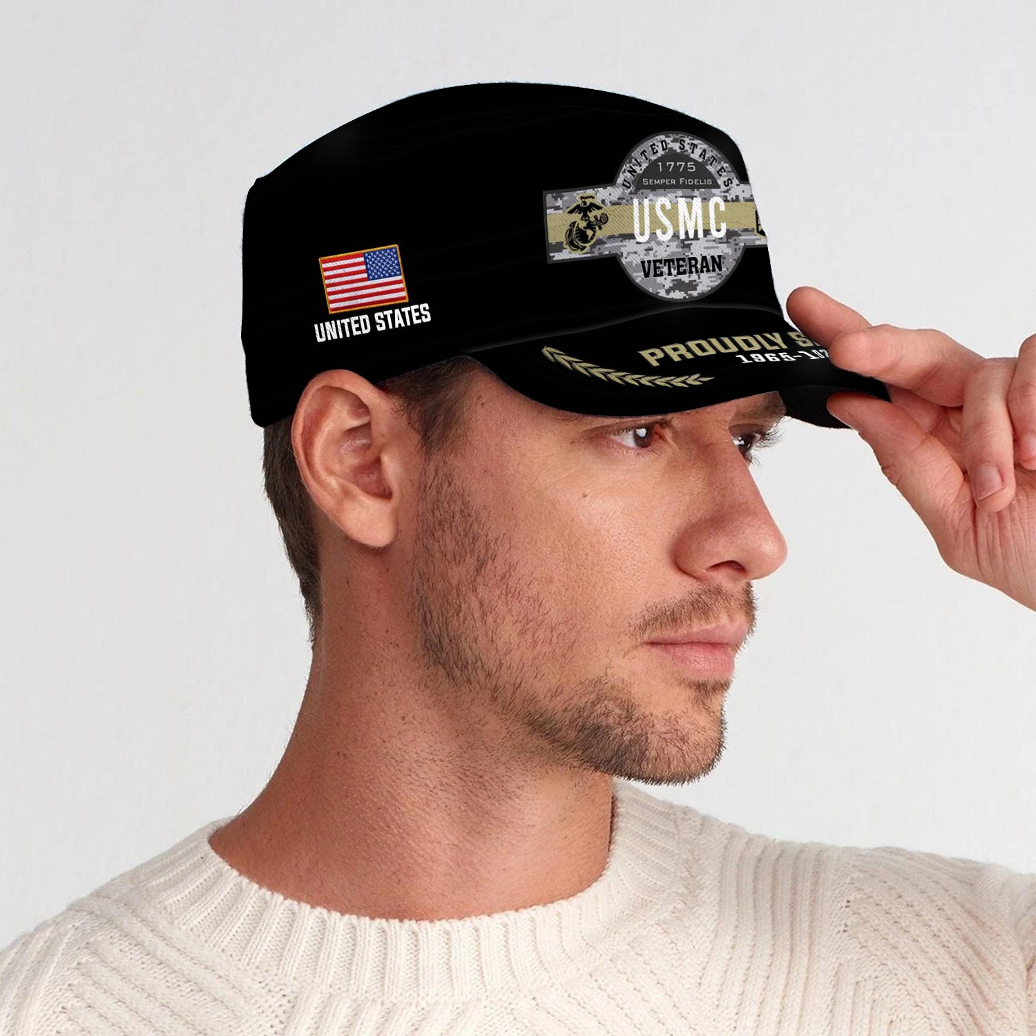 US Marine Corps, E 8 Marines First Sergeant - Military Cap - Image 3