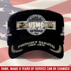 US Marine Corps, E 8 Marines First Sergeant - Military Cap