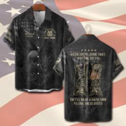 US Coast Guard, Freedom Over Fear - Short Sleeve Button Shirt