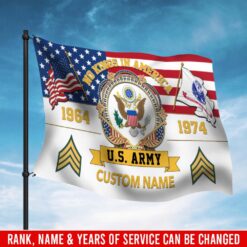 US Army, E 4 Army Specialist - Flying Flag 3×5 Feet(90×150 Cm)