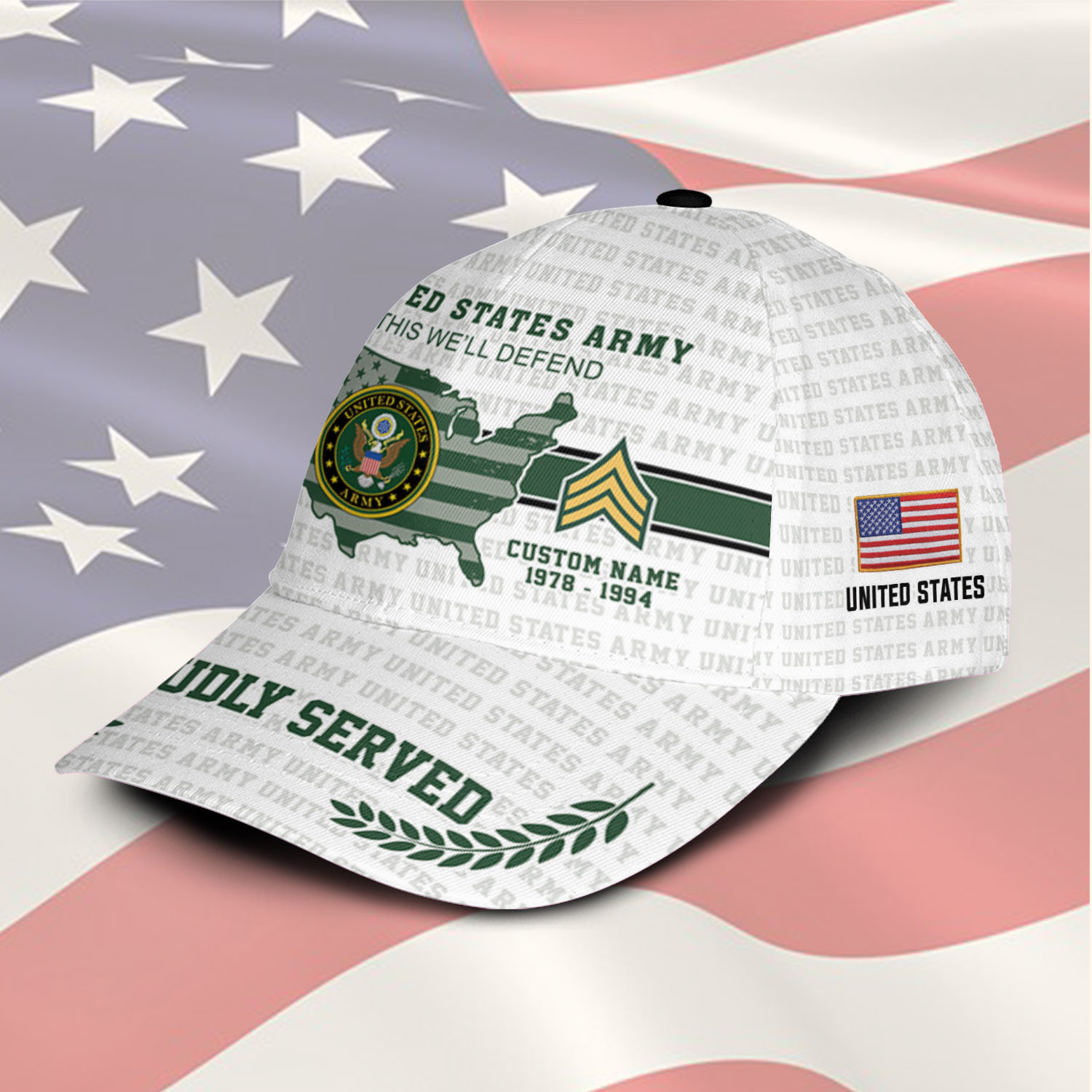 US Army, E 3 Army Private First Class - Classic Cap - Image 2