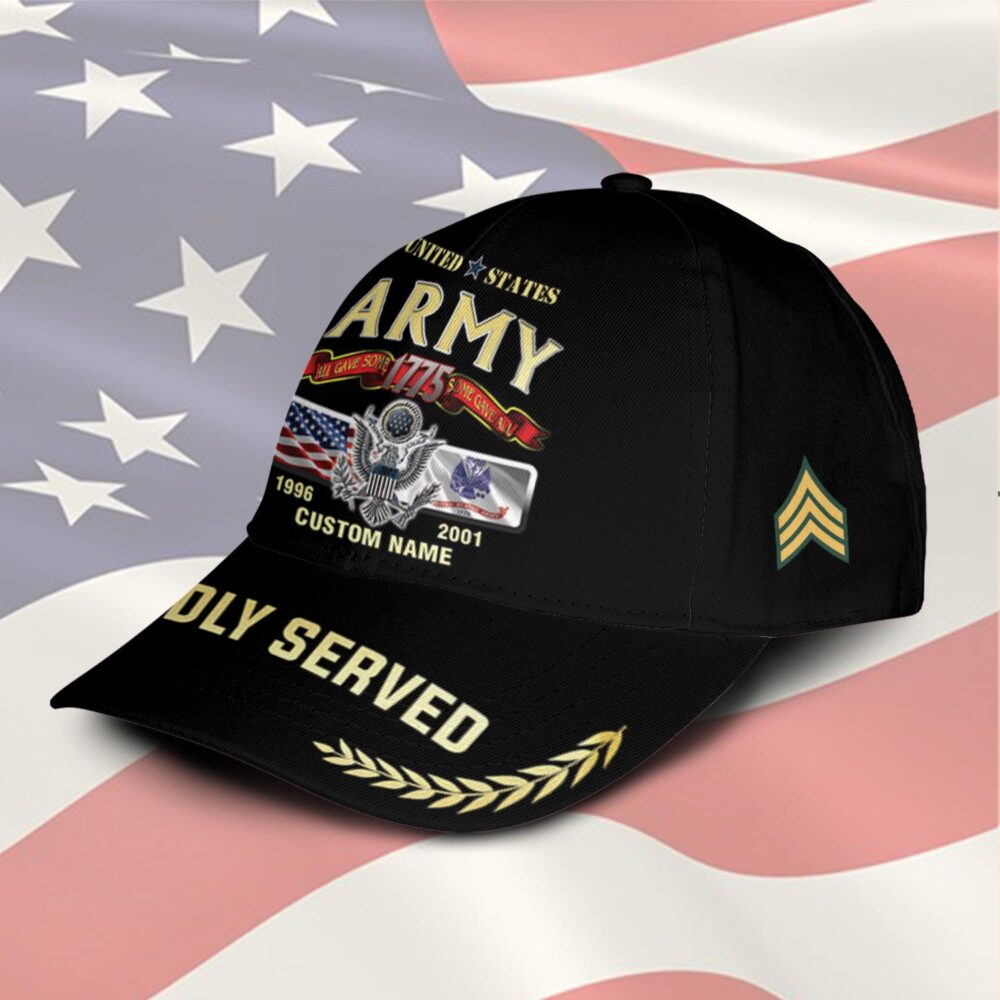 US Army, Proud Veteran - Classic Cap - Image 2