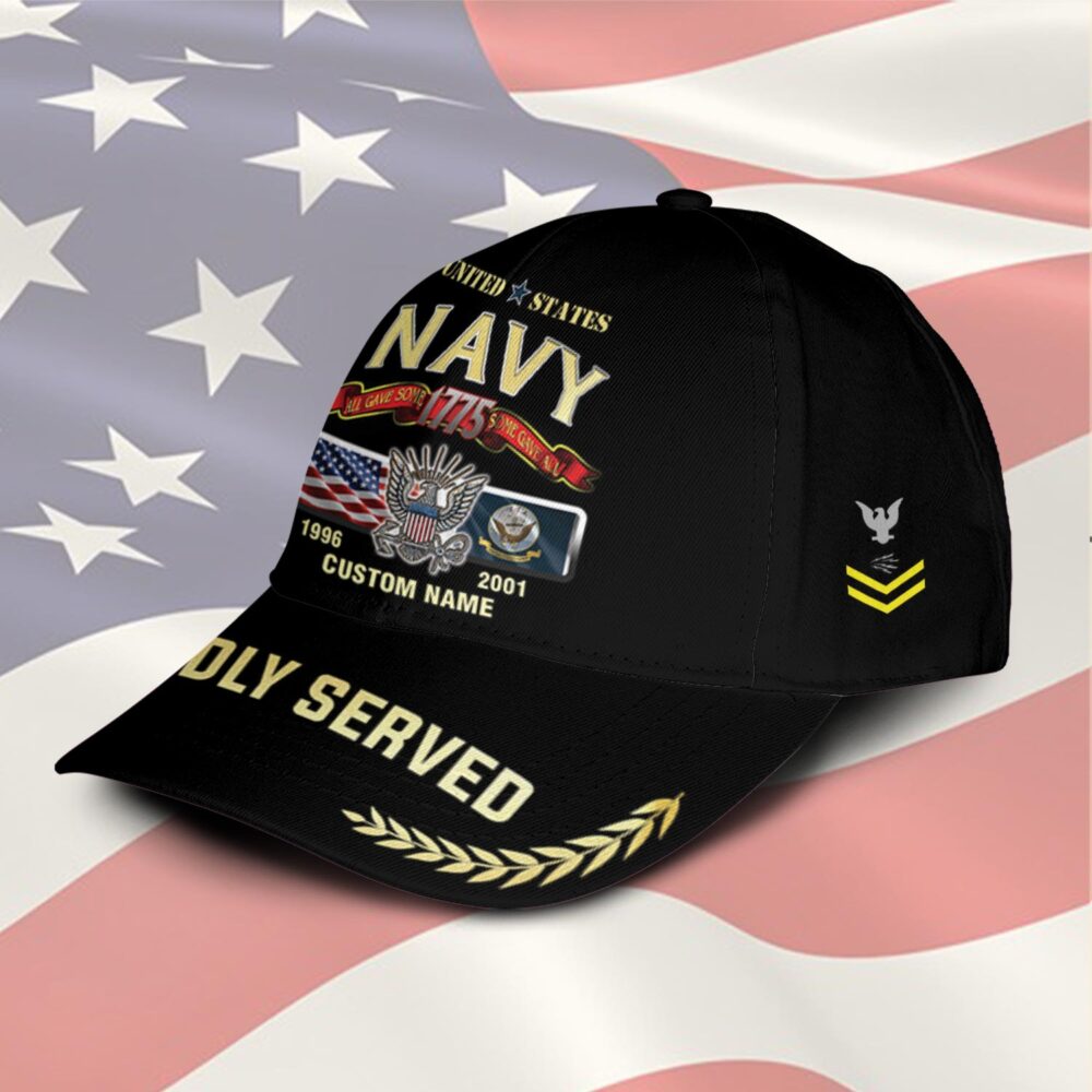 US Navy, Land Of The Free, Because Of The Brave - Classic Cap - Image 2