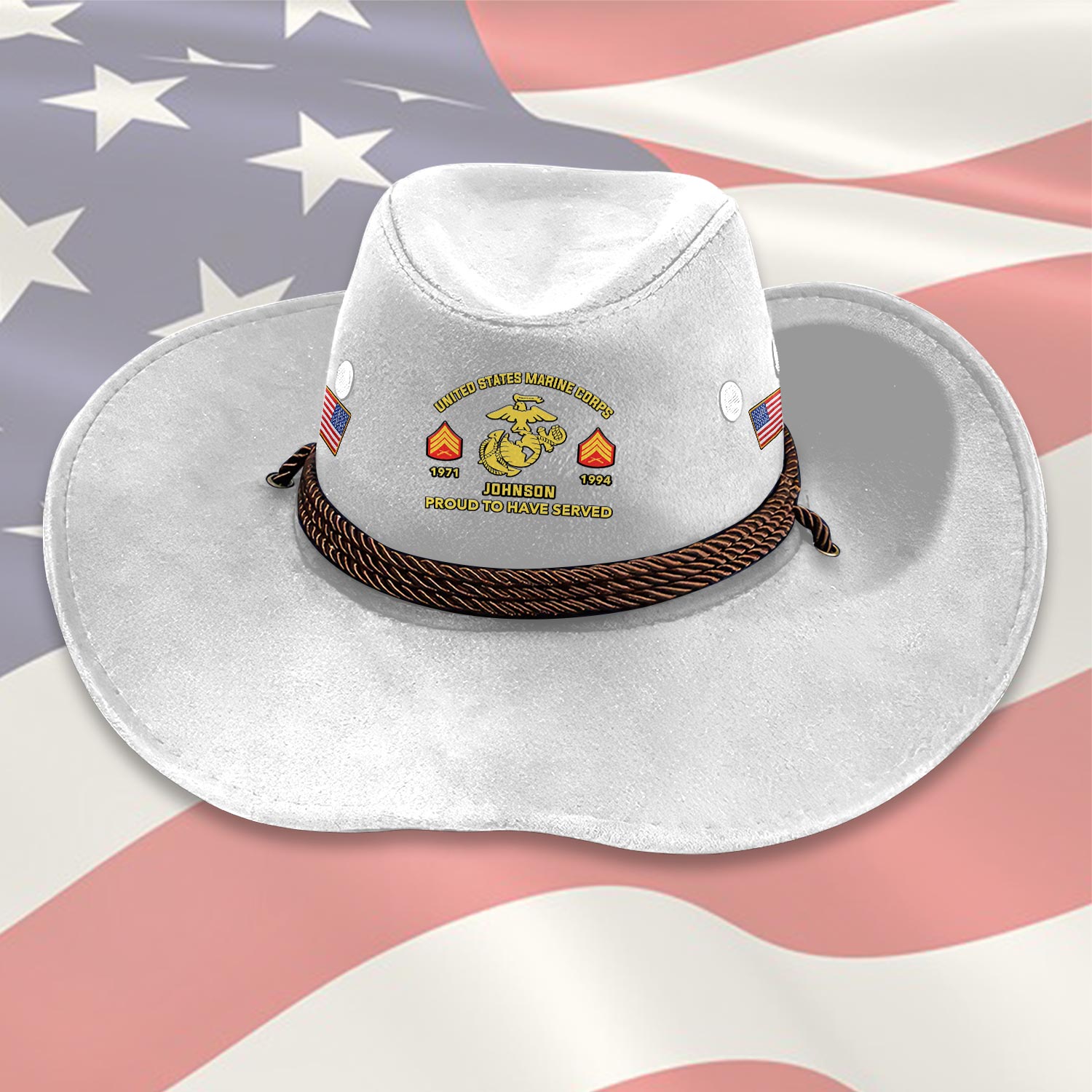 US Marine Corps, No One Fights Alone - Cowboy Hat - Image 6