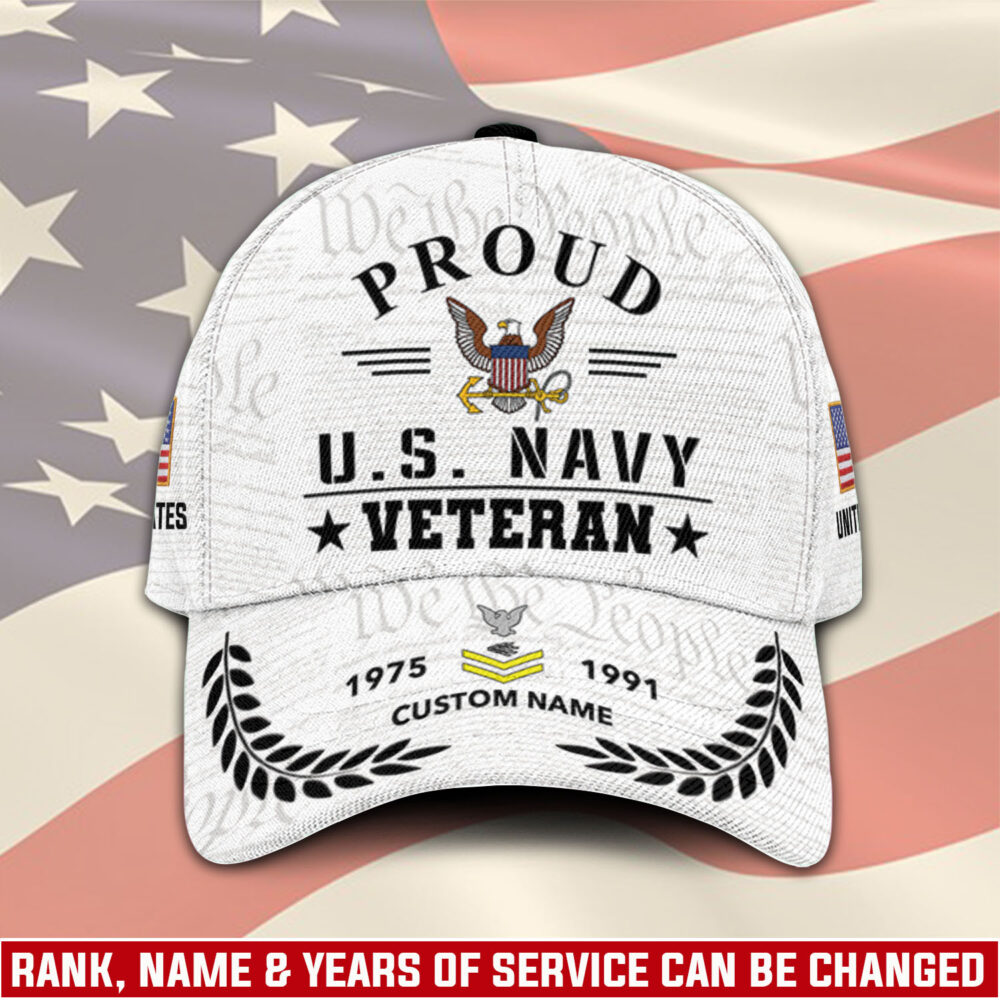 US Navy, Proud Veteran - Classic Cap