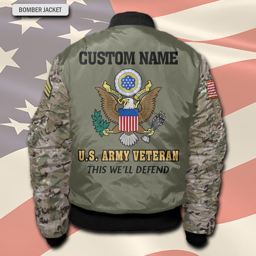 US Army, No One Gets Left Behind - Bomber Jacket - Image 3
