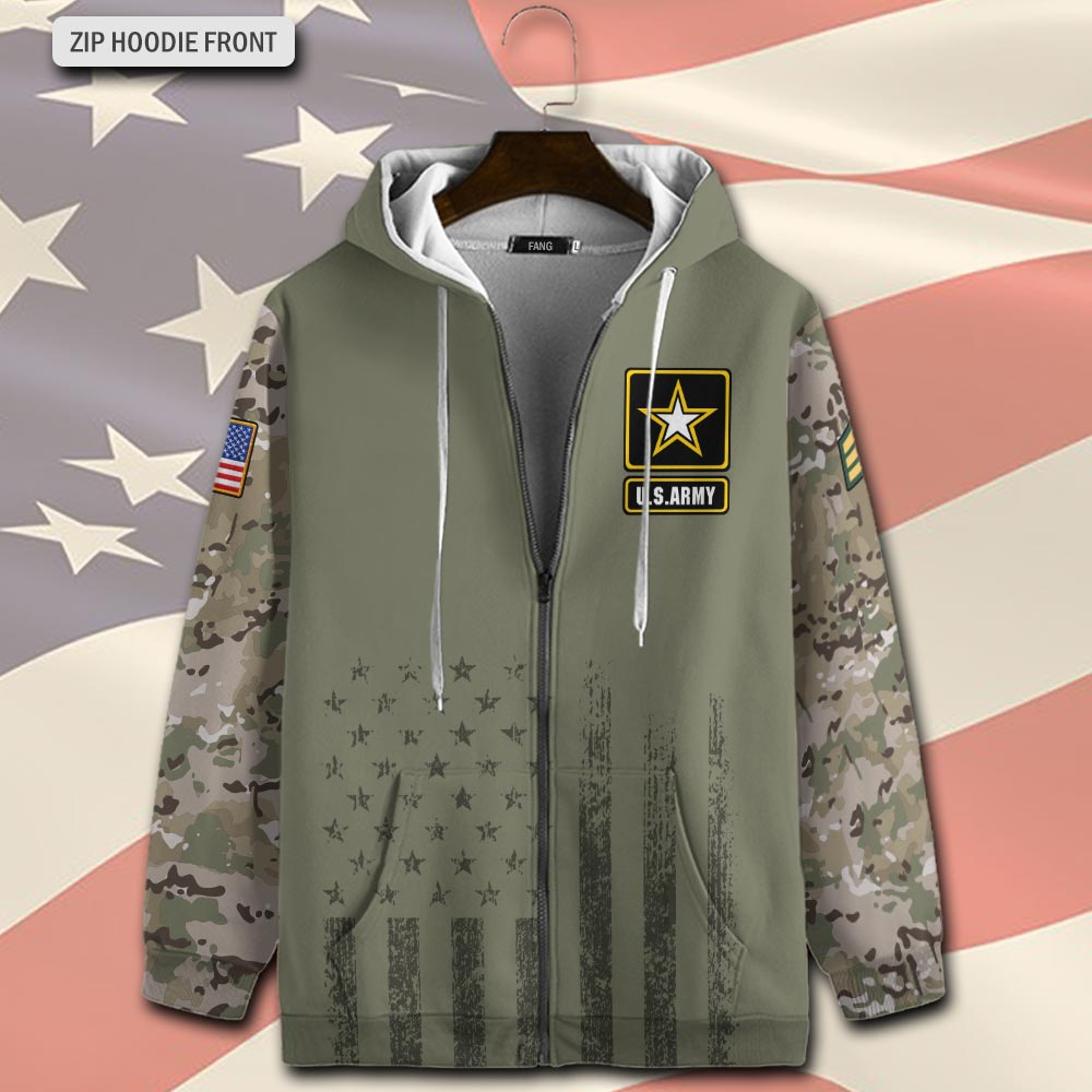 US Army, O 5 Army Lieutenant Colonel - Zip Hoodie - Image 2