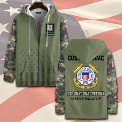 US Coast Guard, Freedom Over Fear - Zip Hoodie
