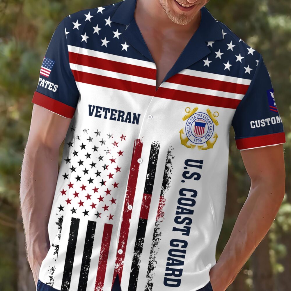 US Coast Guard, Honoring All Who Served - Hawaii Shirt - Image 2