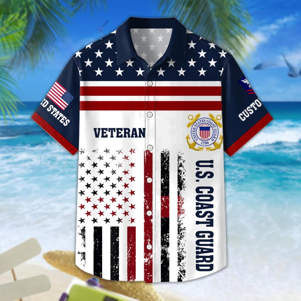 US Coast Guard, Honoring All Who Served - Hawaii Shirt - Image 3