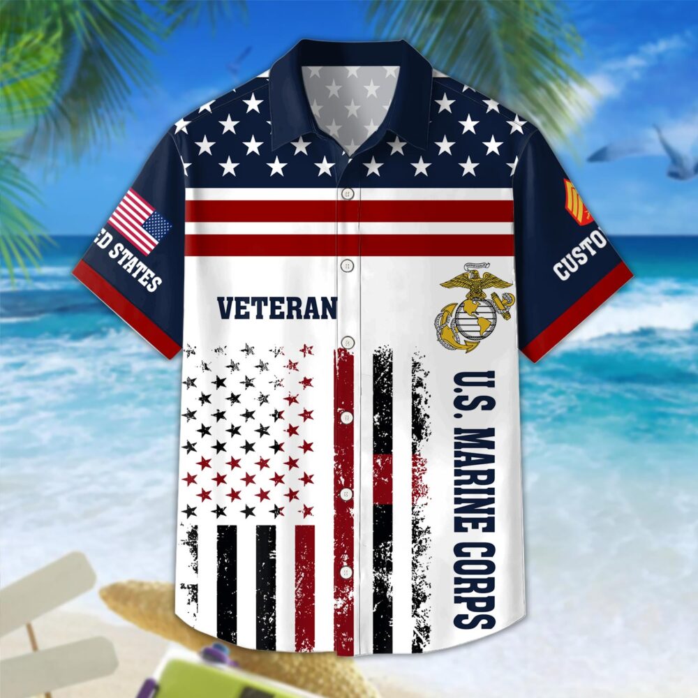 US Marine Corps, Remember - Honor - Respect - Hawaii Shirt - Image 3