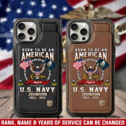 US Navy, Honoring All Who Served - Leather Flip Phone Case