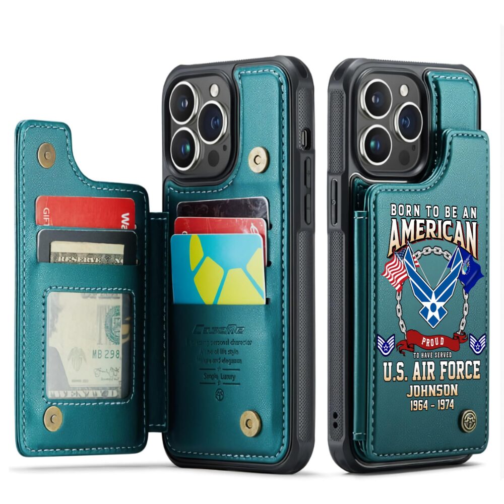 US Air Force , Duty, Honor, Country - Leather Flip Phone Case - Image 5