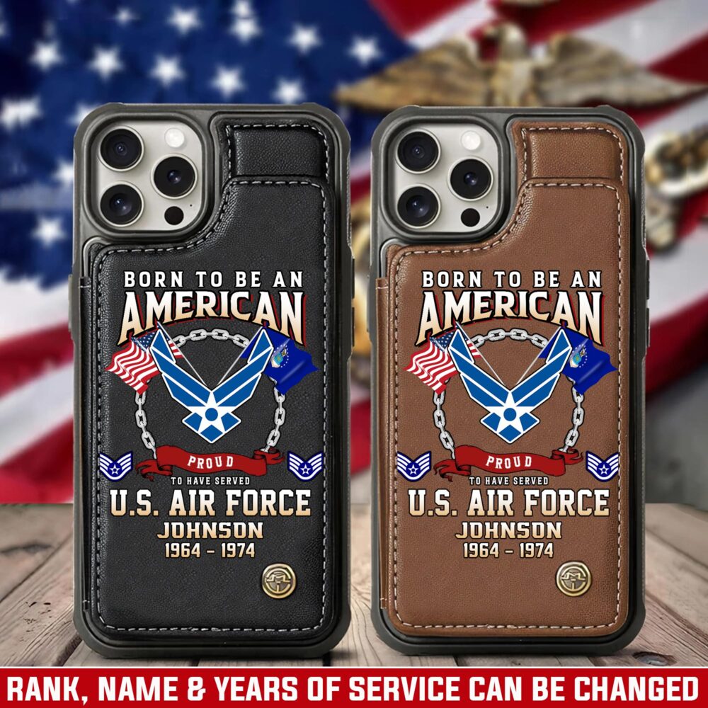 US Air Force , Duty, Honor, Country - Leather Flip Phone Case