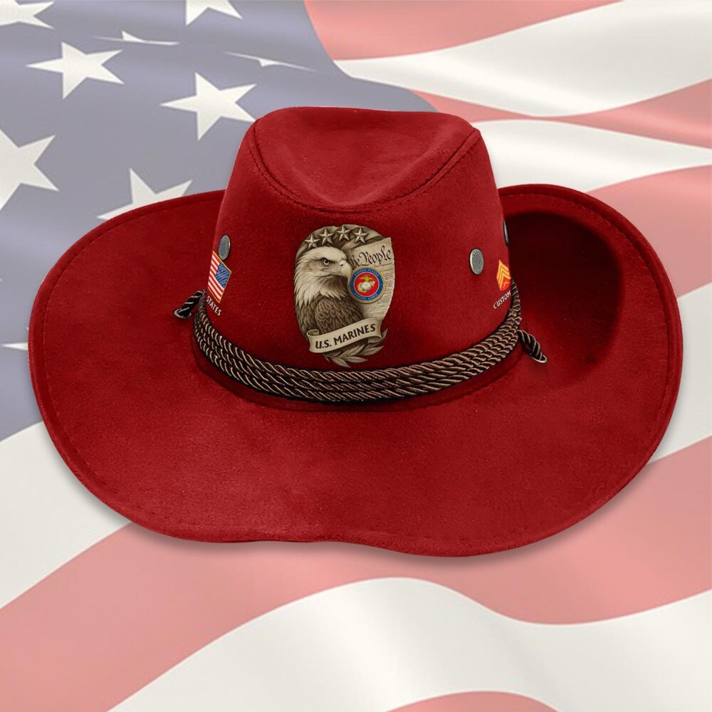 US Marine Corps, Never Retreat, Never Surrender - Cowboy Hat - Image 7