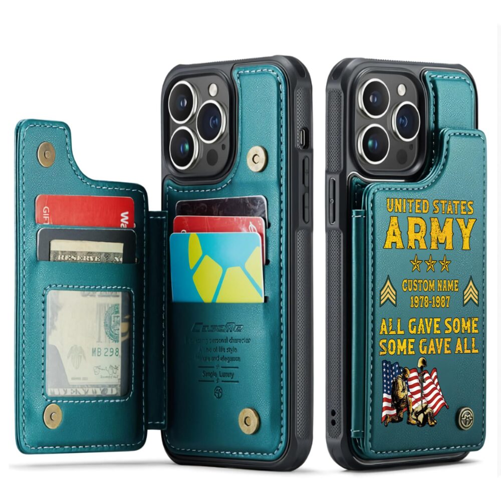 US Army, O 6 Army Colonel - Leather Flip Phone Case - Image 5