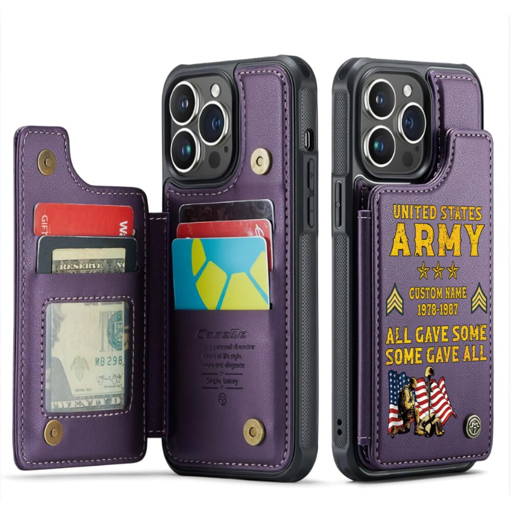 US Army, O 6 Army Colonel - Leather Flip Phone Case - Image 6