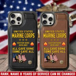 US Marine Corps, Served With Pride - Leather Flip Phone Case