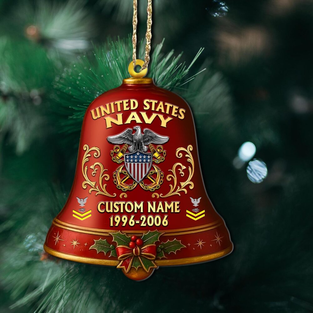 US Navy, Honor - Courage - Commitment - Wooden Ornament Pack 6 - Image 2