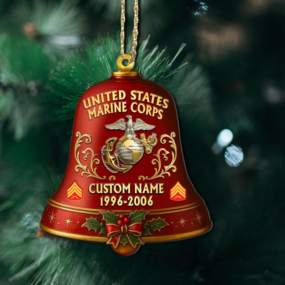 US Marine Corps, E 7 Marines Gunnery Sergeant - Wooden Ornament Pack 6 - Image 2