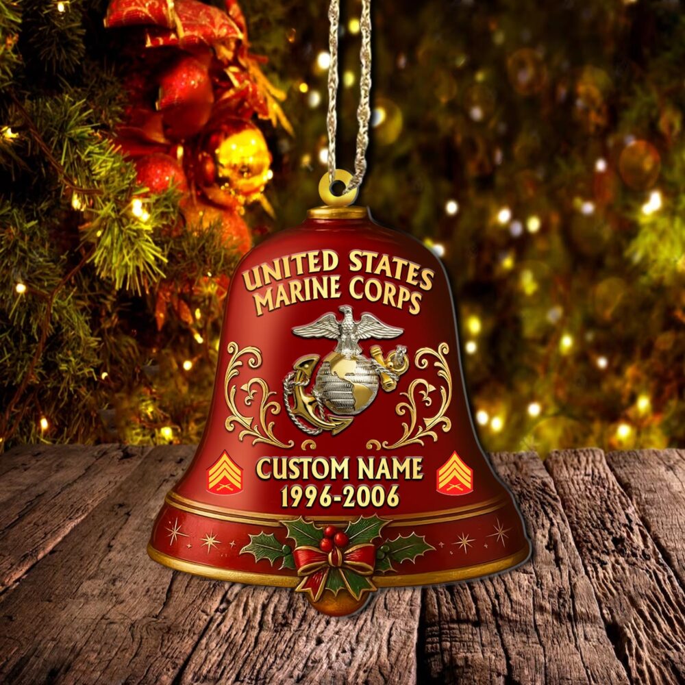 US Marine Corps, E 7 Marines Gunnery Sergeant - Wooden Ornament Pack 6 - Image 3