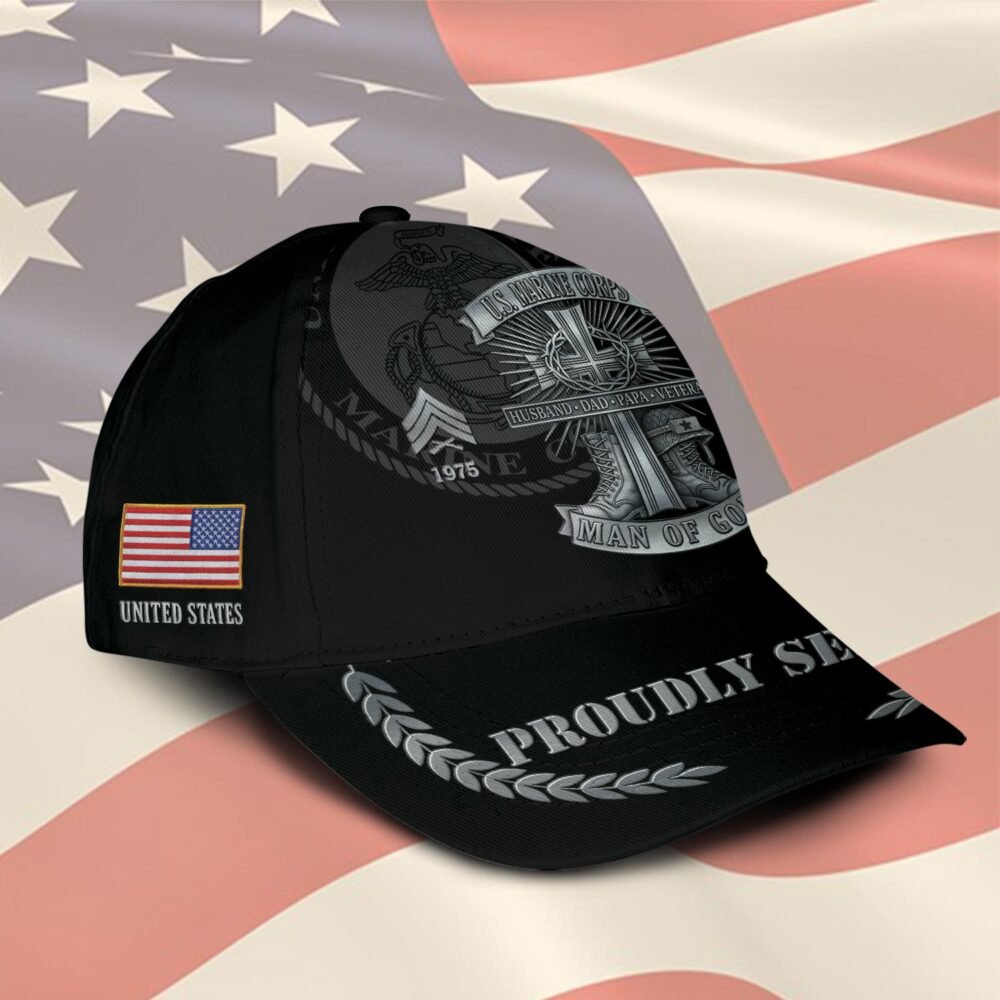 US Marine Corps, Land Of The Free, Because Of The Brave - Classic Cap - Image 2