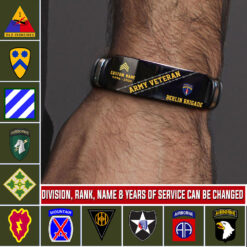 Army Division, Honor, Duty, Service - Bracelet