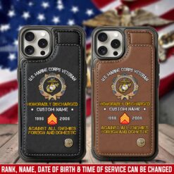 US Marine Corps, W 3 Marines Chief Warrant Officer 3 - Leather Flip Phone Case