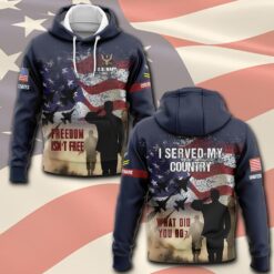 US Navy, Land Of The Free, Because Of The Brave - Hoodie